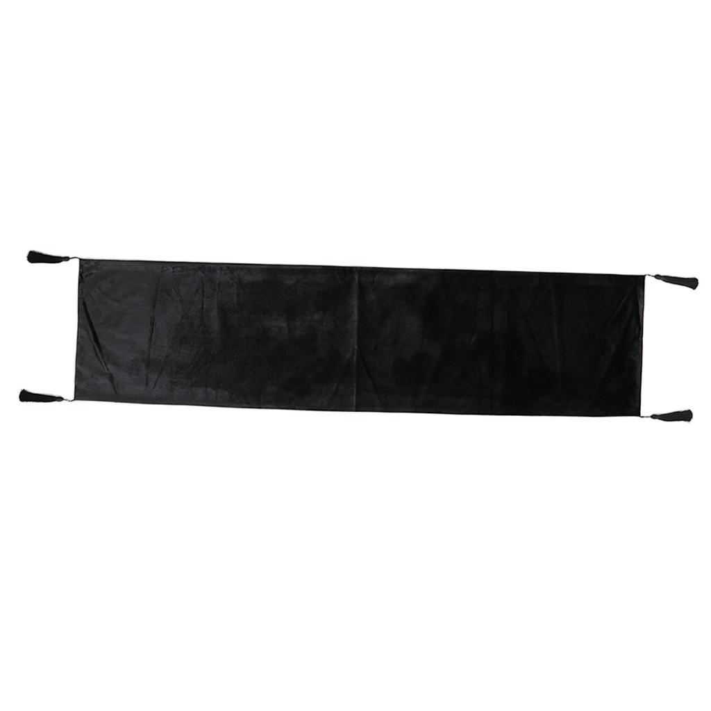 No Fading Modern Bed Runner Bedding Scarf Black Protection for 180cm Bed