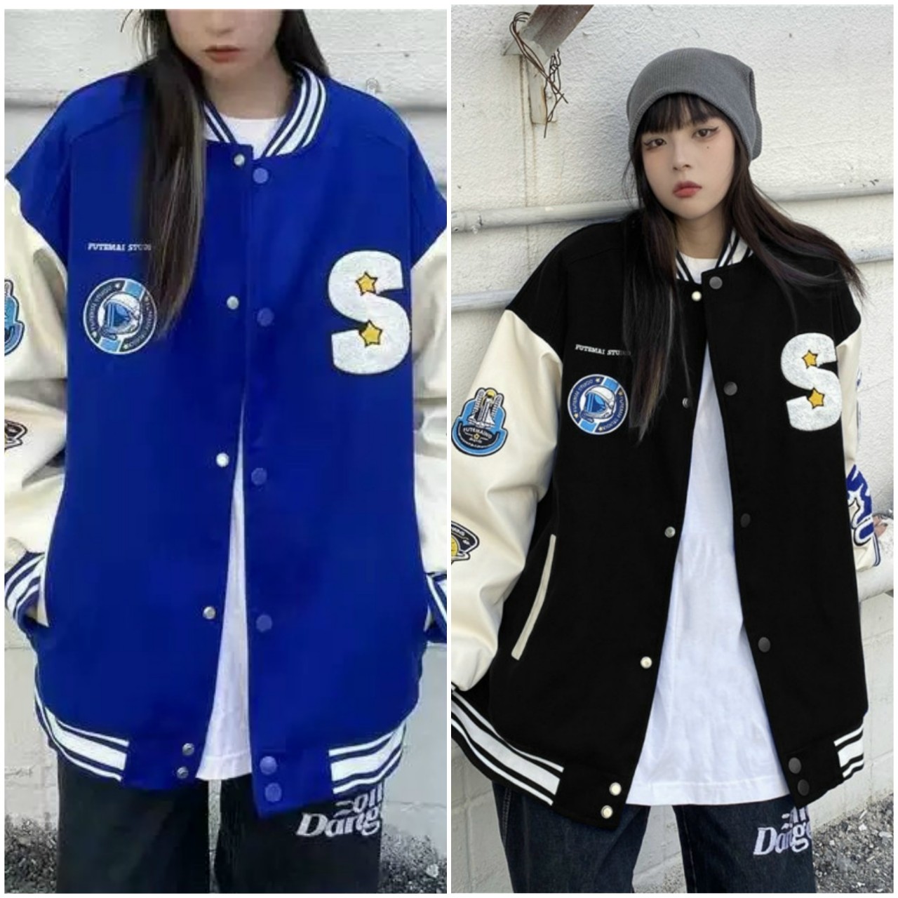 Áo Khoác Dù - Gió 2 lớp chữ S Kiểu Bomber Unisex Nút Bấm - Nam Nữ Hàn Quốc Đẹp - Chống Nắng Và Lạnh