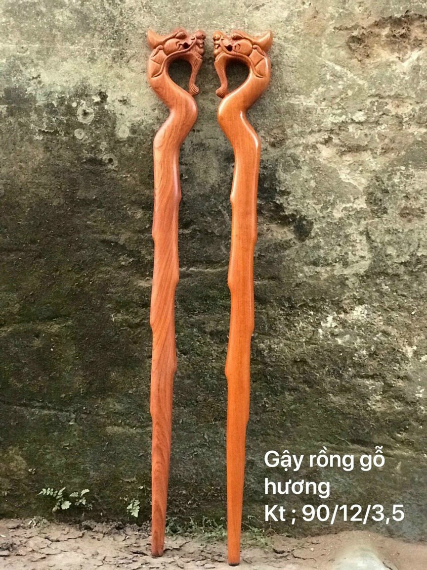 Gậy batong bằng gỗ hương dành cho người già