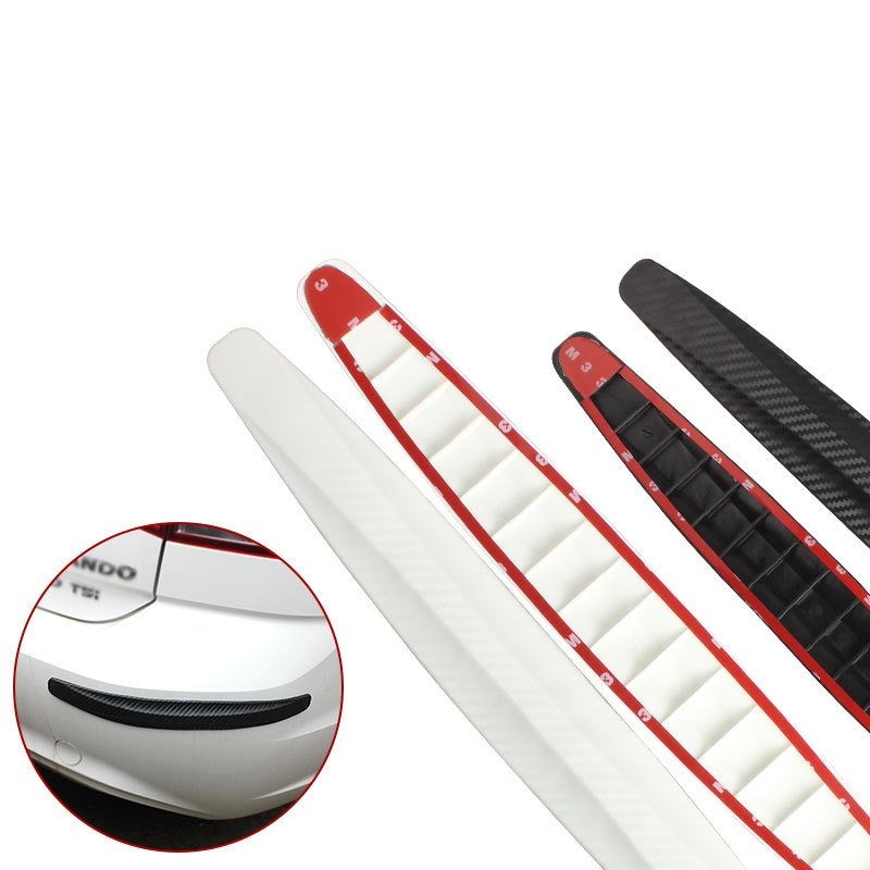 Bộ 2 Nẹp cao su vân cacbon chống trầy xước 2 bên Ba đờ sốc ô tô