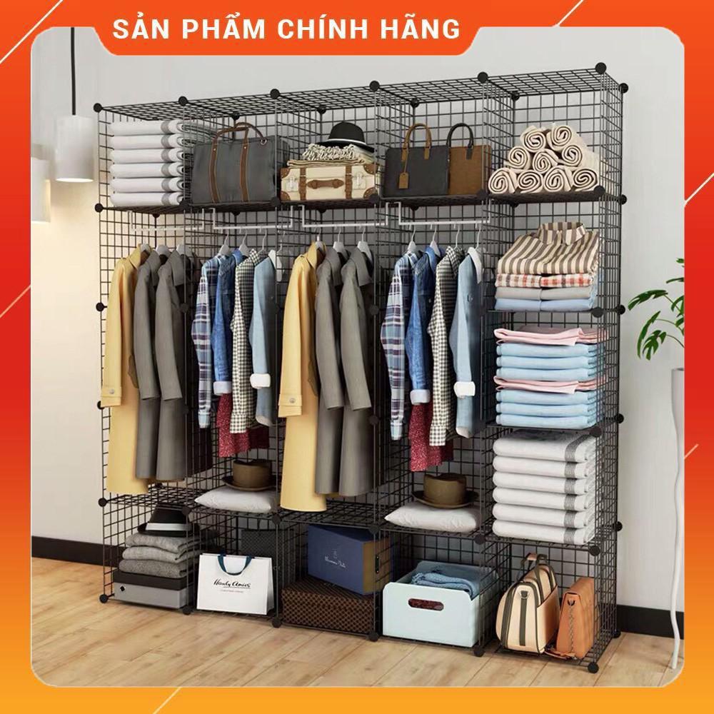 Tấm Lưới Sắt Thép Lắp Ghép Đa Năng Làm Tủ Kệ Sách, Kệ Giày Dép, Chuồng Quây  -Tặng Kèm Chốt