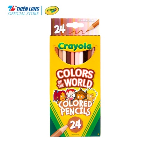 Hộp 24 cây chì màu Crayola World Skin Tone