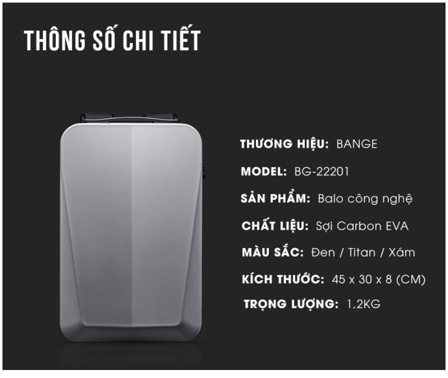 Balo laptop công nghệ, khóa số chống trộm chống rạch chống nước cao cấp phong cách mới