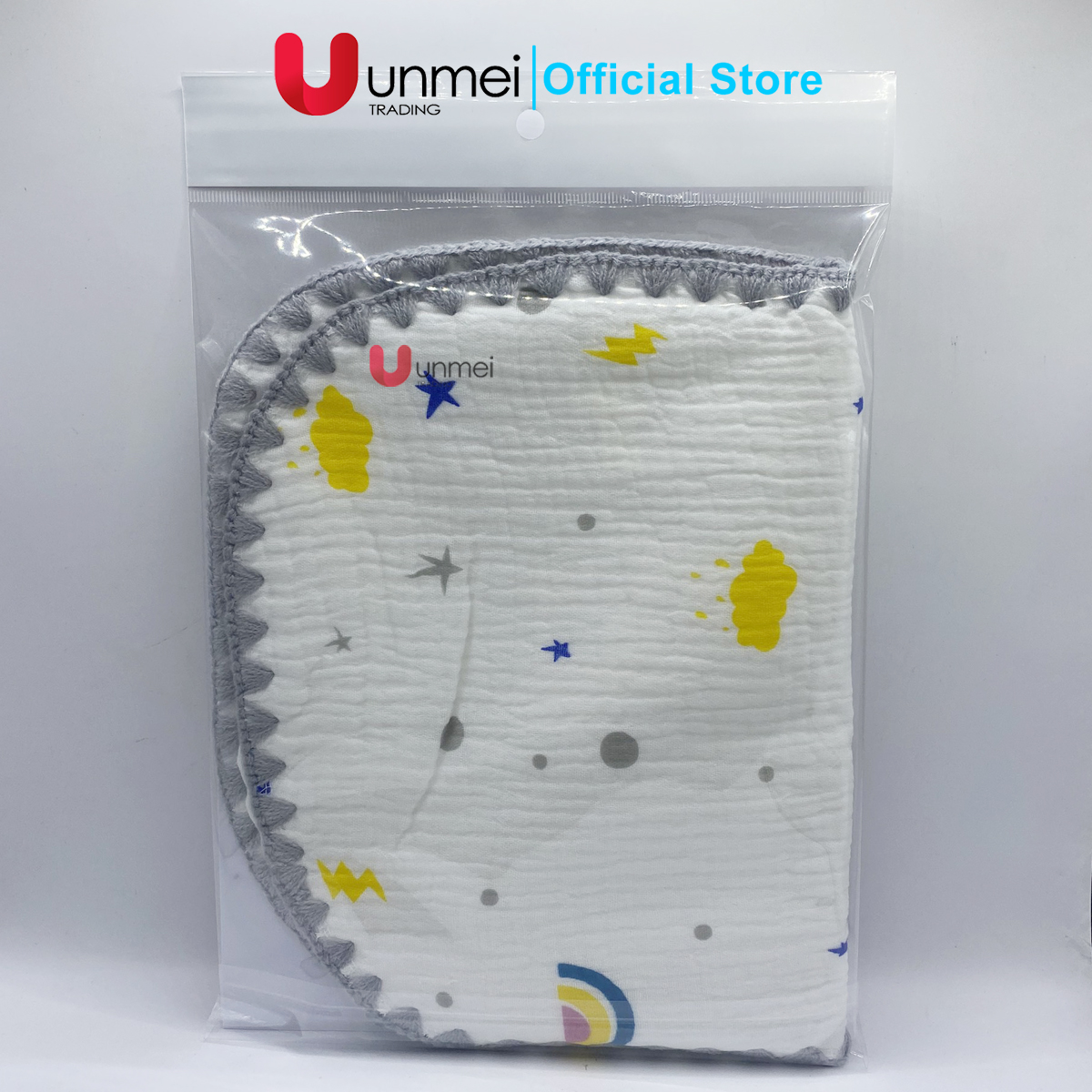 UNMEI - Gối Xô Sơ Sinh, Gối Xô Sợi Tre Mềm Mịn 10 Lớp 100% Cotton Cao Cấp Thấm Hút Mồ Hôi Cho Bé Sơ Sinh