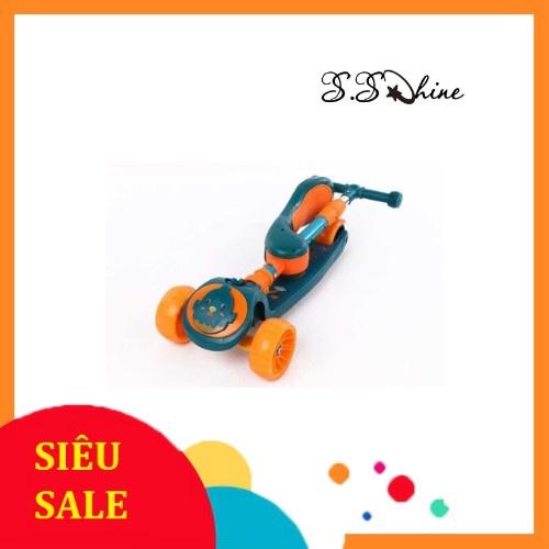 Xe trượt scooter Mommykids Minh Chau, Có nhạc có đèn kiêm chòi chân 2 trong 1