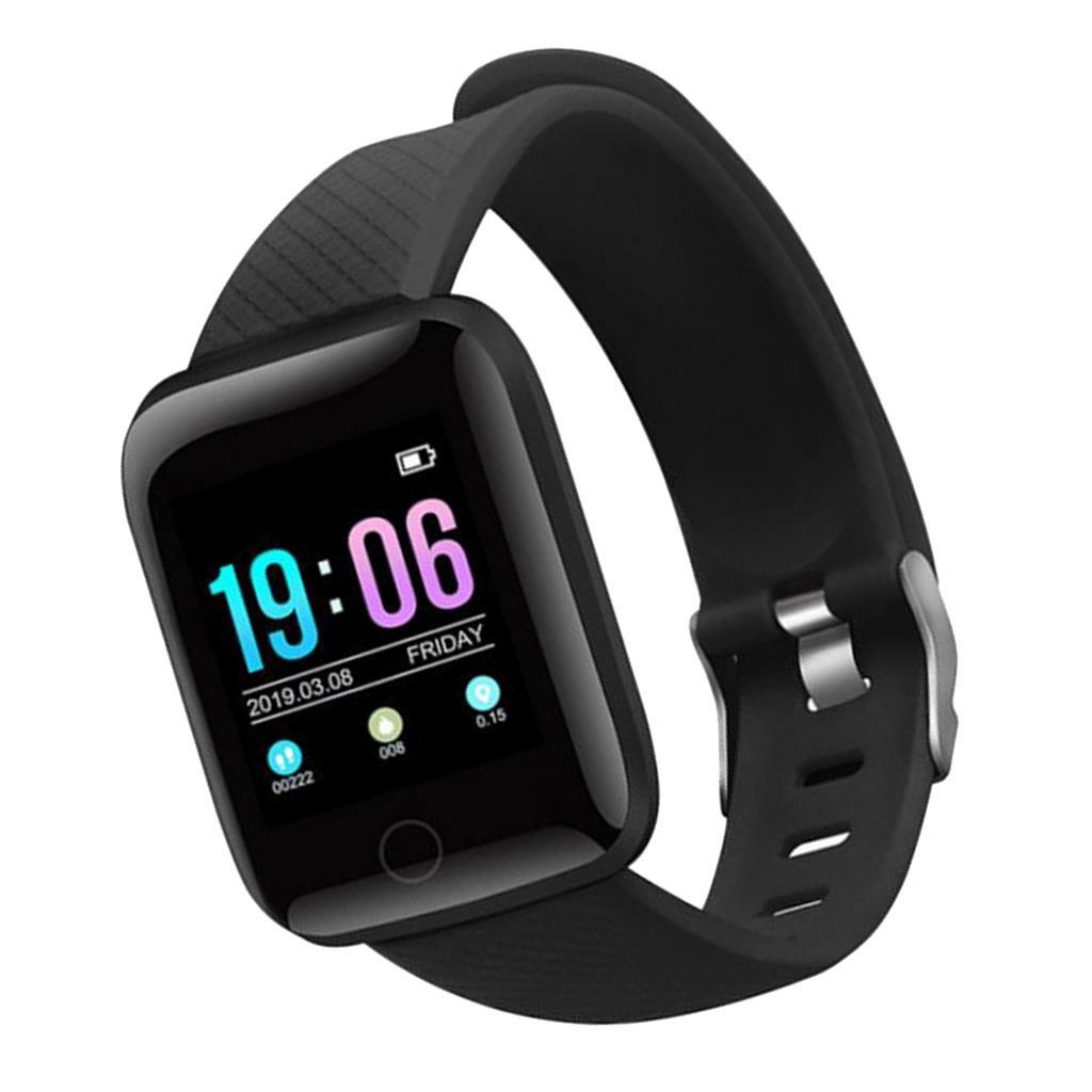 2X 116plus Bluetooth Smart Bracelet Touch  Smart Wristband Black