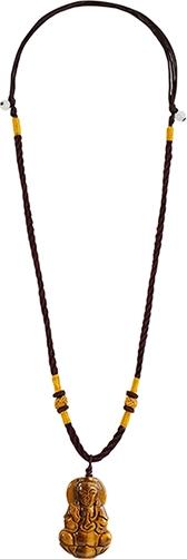 Dây Chuyền Phật Bà Quan Âm Đá Opal - Mắt Hổ Vàng