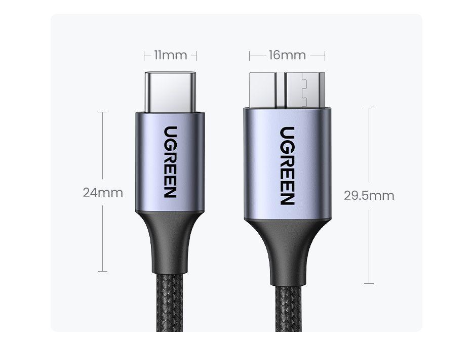 Ugreen UG15231US565TK 0.5M USB type C sang Micro B Màu Xám Cáp chuyển - HÀNG CHÍNH HÃNG