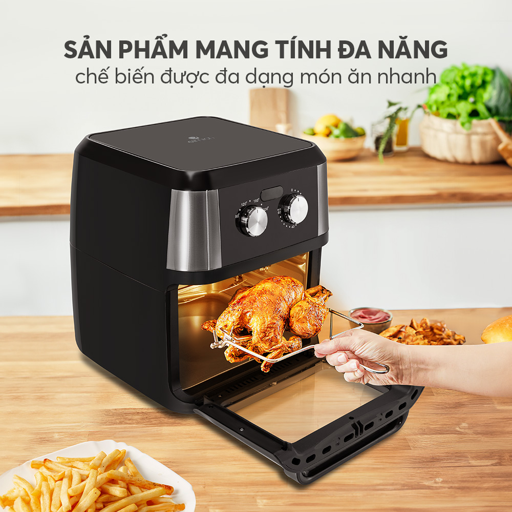 Lò chiên không dầu Elmich AFE-9158 dung tích 12l HÀNG CHÍNH HÃNG