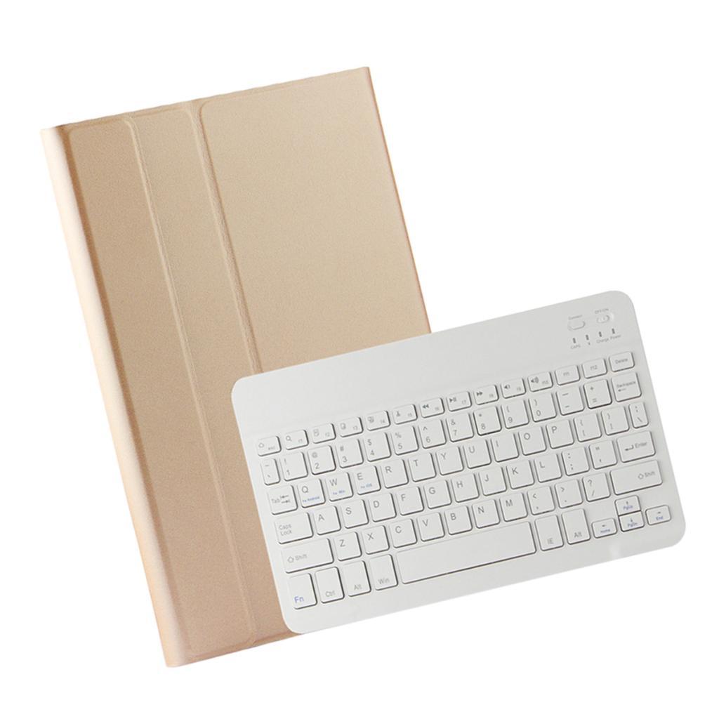 Wireless Keyboard + PU Leather Case for Samsung Galaxy Tab A 10.1" Golden