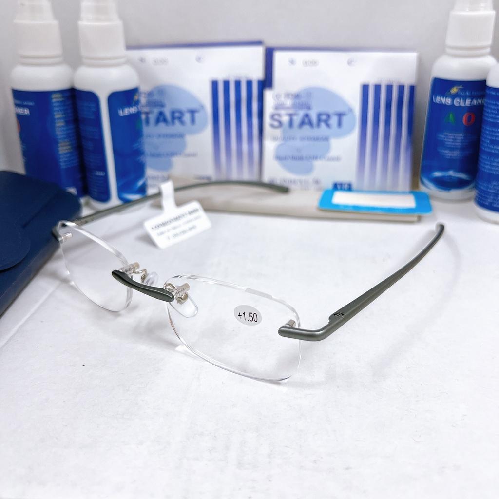 Kính lão thị viễn thị nam nữ không vành siêu nhẹ KVN991UNIQUI trợ giá