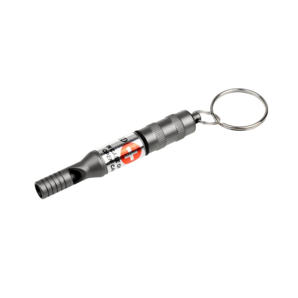 4 Pieces / Set Aluminum alloy Mini Survival Whistle Keychain Camping Hiking Backpacking Emergency Tool