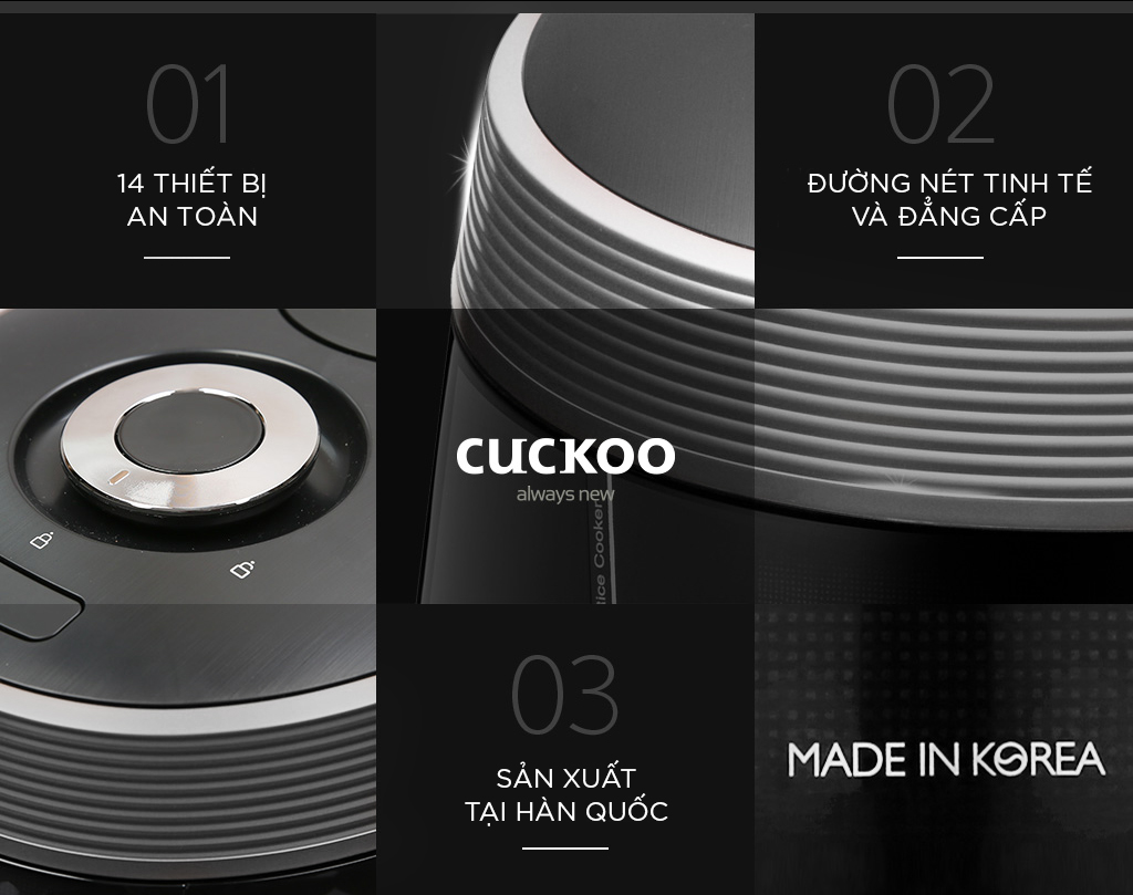 Nồi cơm điện tử áp suất Cuckoo 1.8L CRP-QW1000F - Lòng nồi phủ men Xwall độc quyền - Bảng điều khiển thông minh - Nhiều chế độ nấu ăn - Sản xuất tại Hàn Quốc- Hàng chính hãng Cuckoovina