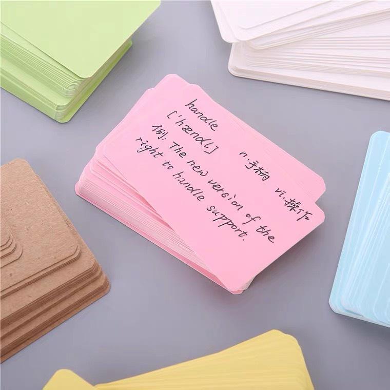 Hộp 90 tờ giấy cứng dùng làm giấy ghi chú flashcard memopad học từ vựng ST234