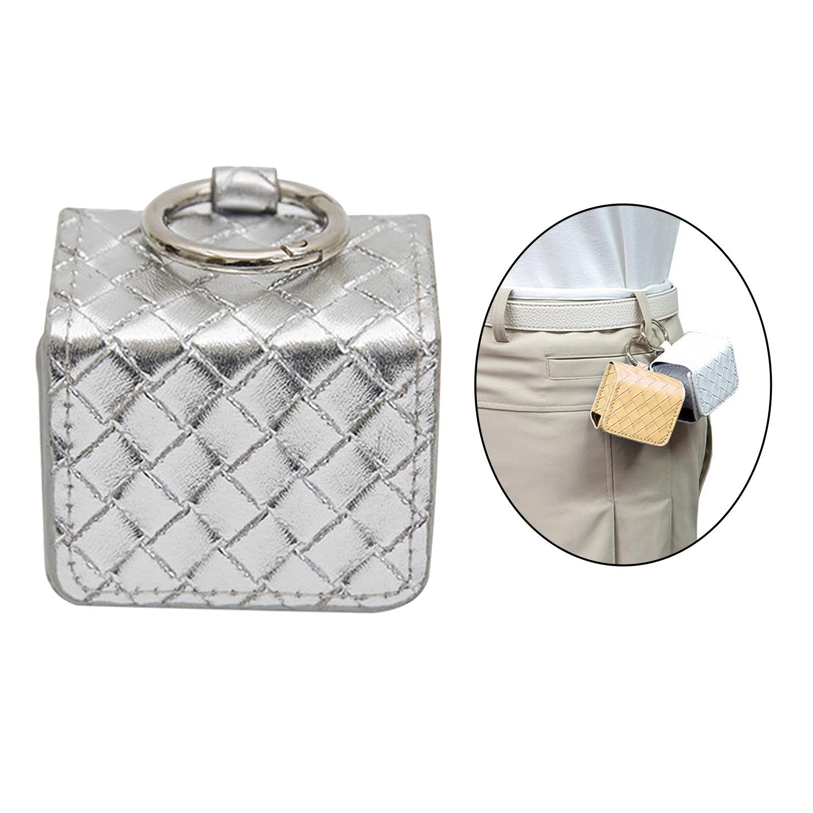 Small Golf Ball Carry Bag Waterproof Leather with O Storage Case Holder