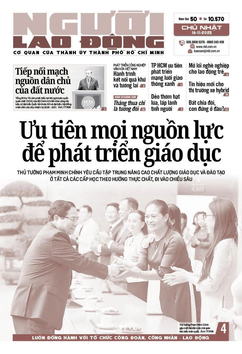 Nhật báo Người Lao Động từ ngày 10-11-2025 đến 16-11-2025