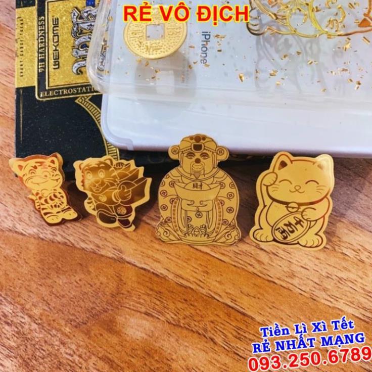 FREE SHIP Miếng Dán Điện Thoại Thần Tài và Hổ thần tài Hổ Vàng Hút Tài Lộc Dùng Dán Điện Thoại