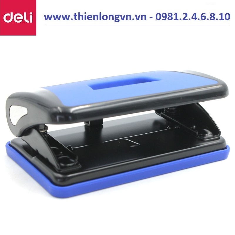 Máy đục lỗ Deli - E0103 màu xanh (10 tờ)