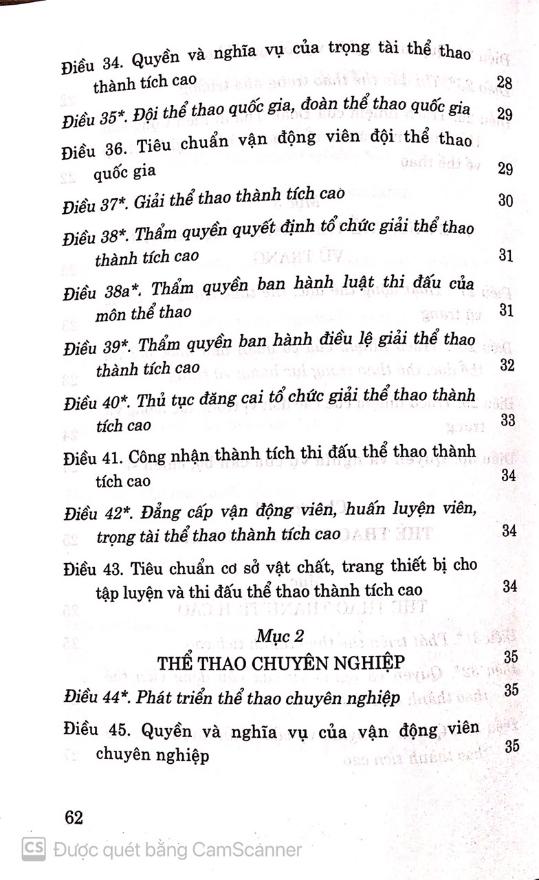 Luật thể dục thể thao ( Hiện hành) ( Sửa đổi , bổ sung năm 2018)