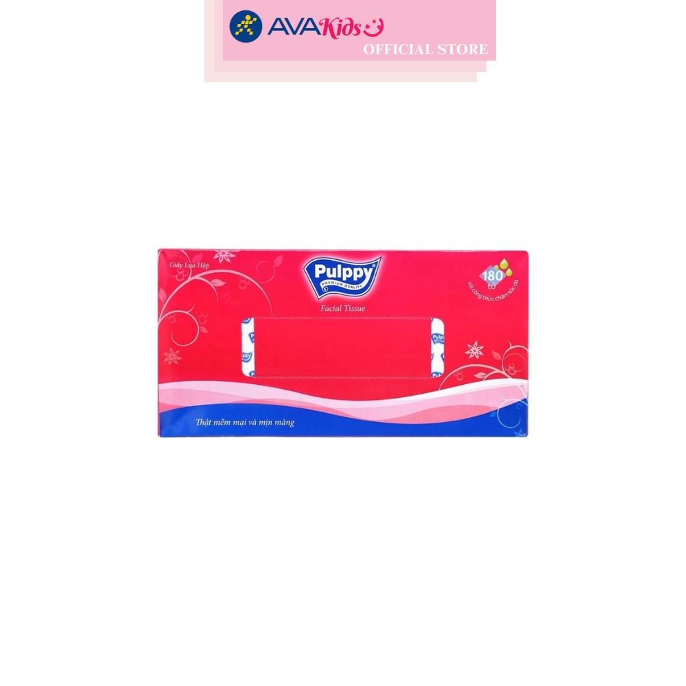 Combo 3 hộp 180 tờ khăn giấy lụa Pulppy không mùi 2 lớp