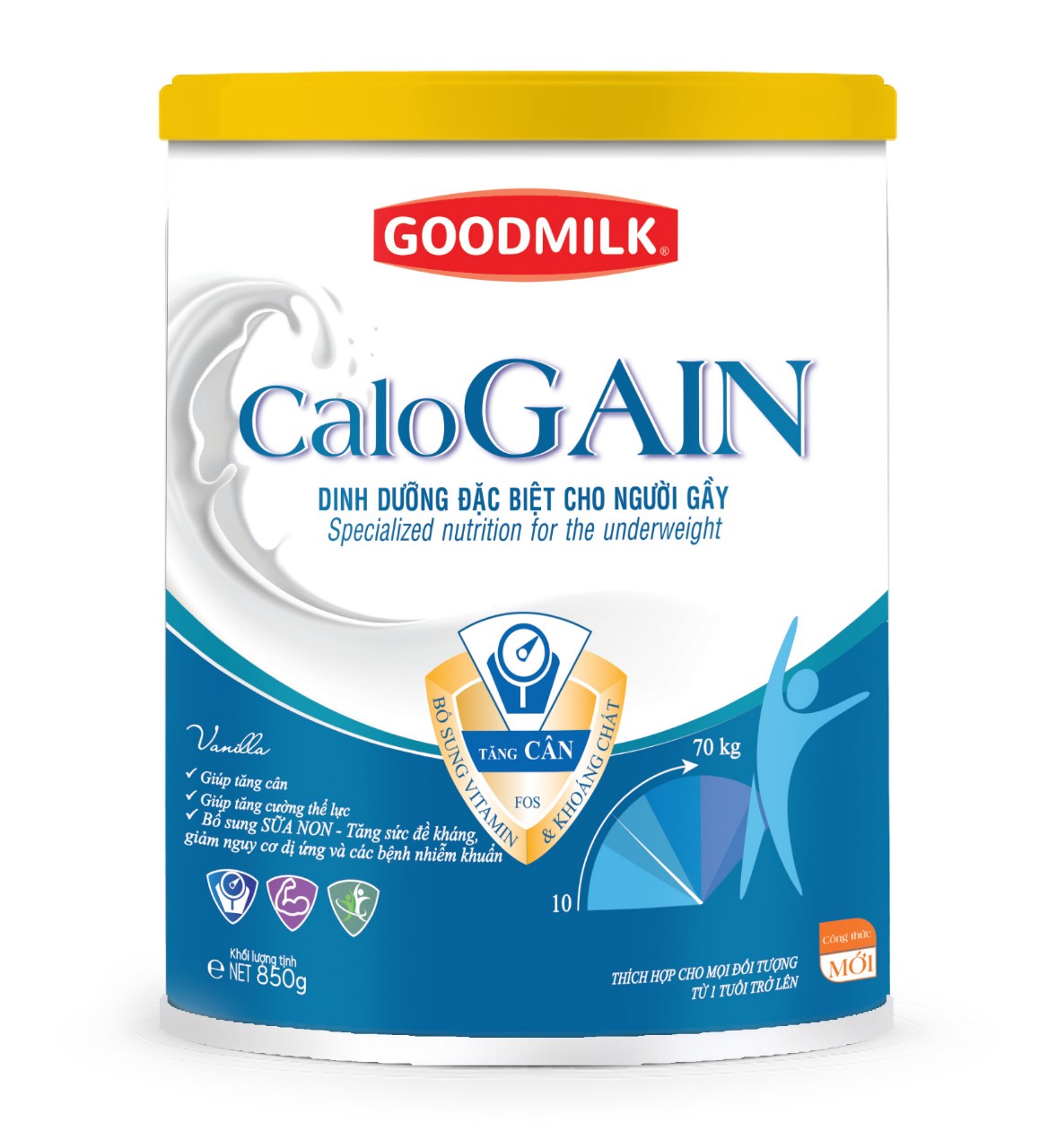 SỮA TĂNG CÂN Goodmilk calo gain dành cho người gầy lon 850g