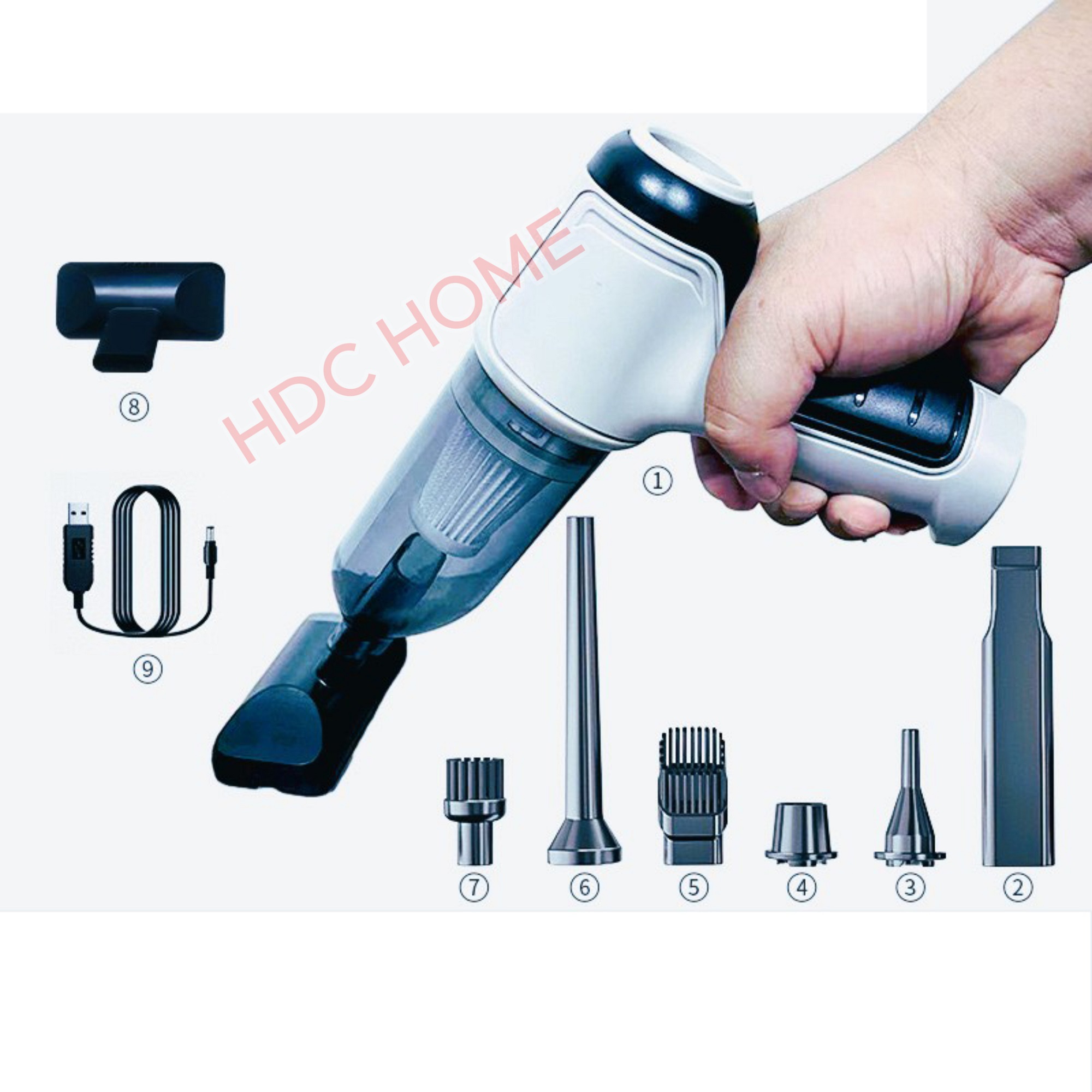 Máy Hút, Thổi Bụi Cầm Tay Mini Bản Nâng Cấp, Máy Hút Bụi Giường Nệm, Ô Tô, Máy Tính - Hàng Chính Hãng