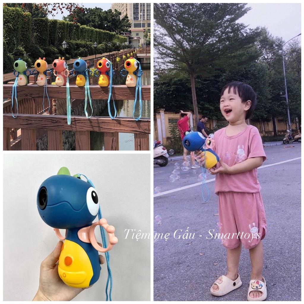 ĐỒ CHƠI MÁY THỔI BONG BÓNG TỰ ĐỘNG CUTE BUBBLE MACHINE CỰC DỄ THƯƠNG CÓ NHẠC, ĐÈN CHO BÉ KHÁM PHÁ