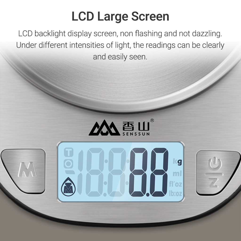 Cân điện tử nhà bếp xiaomi youpin senssun 5kg độ chính xác cao cân 0,1g giá trị chính xác để nướng và nấu ăn