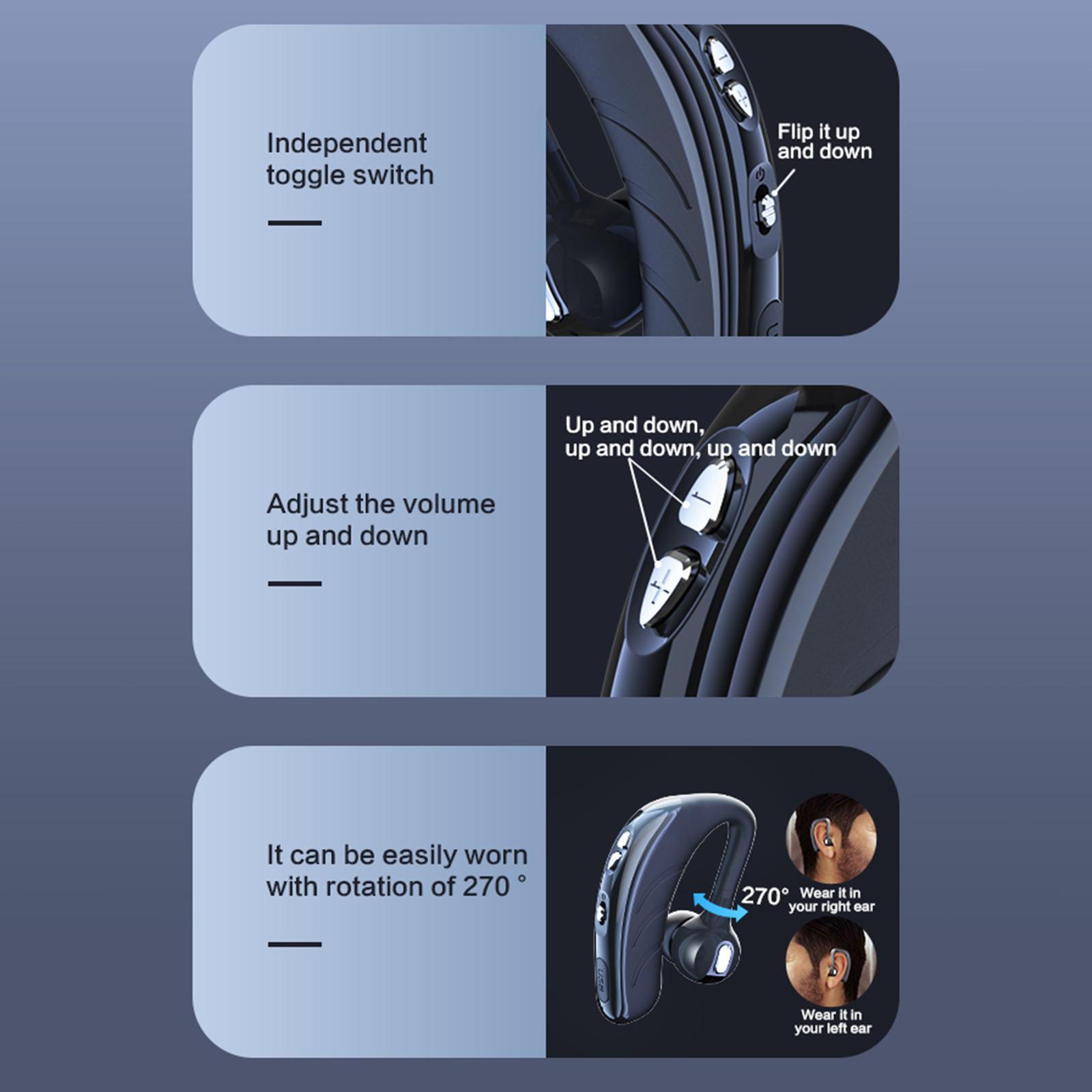 2pcs Wireless Bluetooth Earphones W/Mic for Outdoor Running Workout Gym