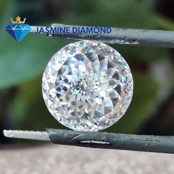 (Size từ 8-14.5 ly) Kim cương nhân tạo Mỹ Moissanite giác cắt hoa cúc Portuguese