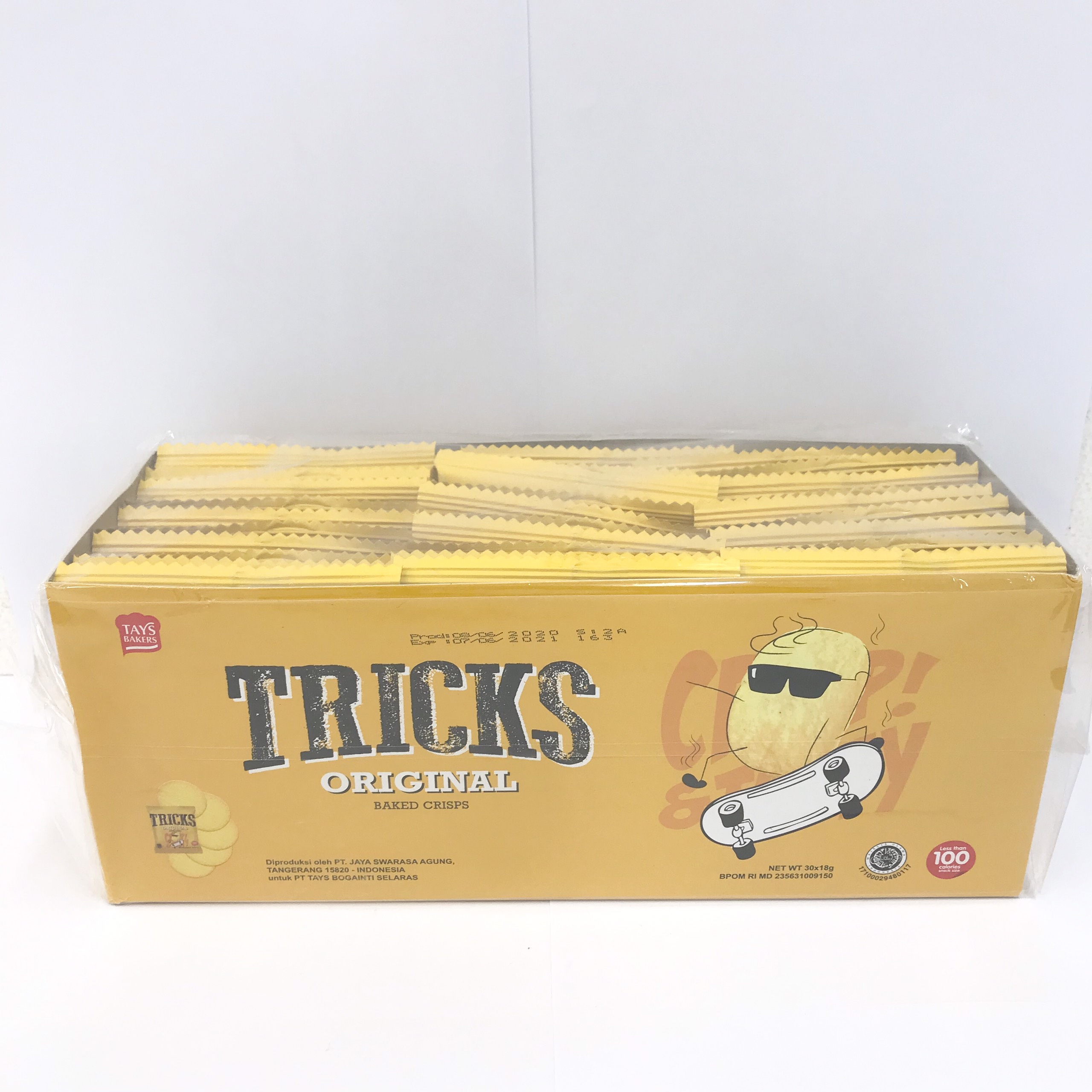 Bánh Crackers Khoai Tây Nướng Tricks Vị Truyền Thống (Hộp 30 gói x 15gr)