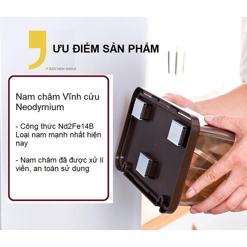 Hộp đồ dùng có nam châm hít siêu chắc Kệ hít tủ lạnh Magnet storage box