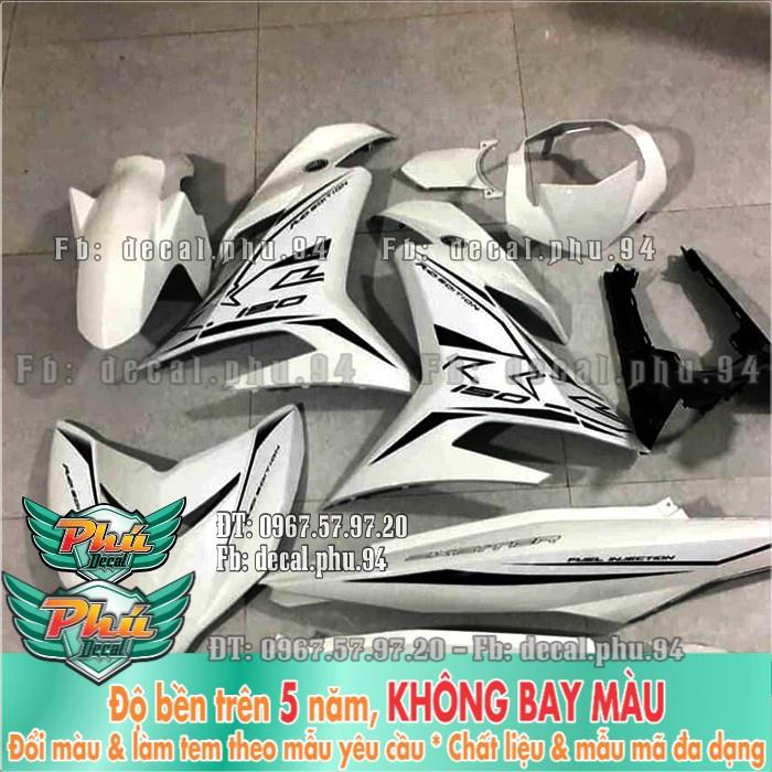 Tem rời EX 150 RC 2019 trắng  -1