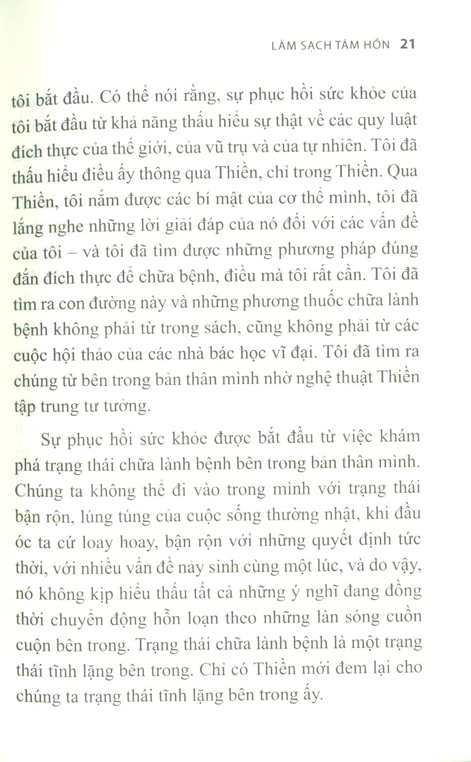 Làm sạch tâm hồn - Các bài tập thiền