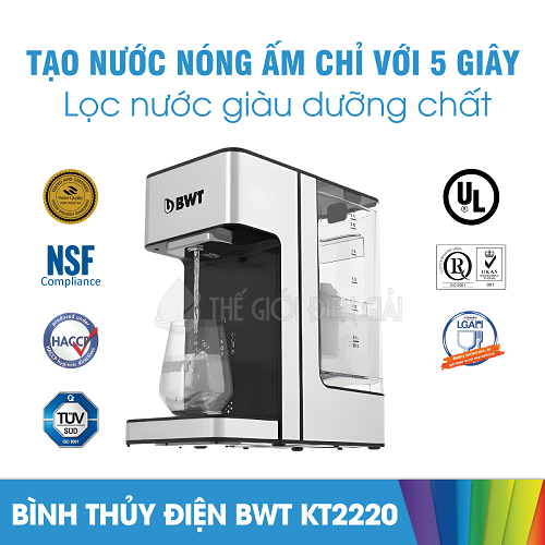 Bình thủy điện BWT KT2220 đa năng, tạo nước giàu dưỡng chất – Hàng chính hãng