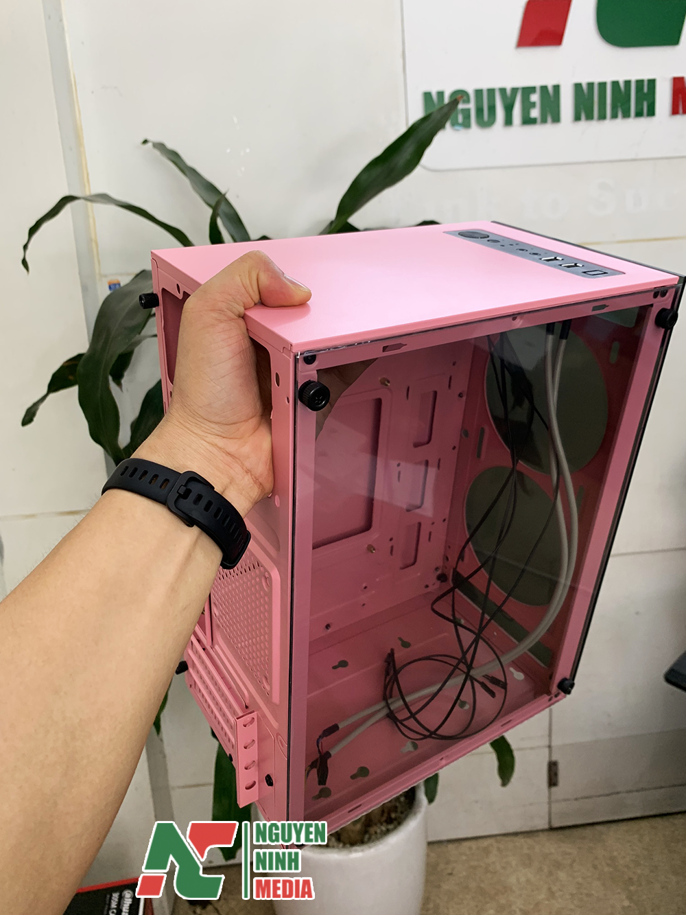 Vỏ Case Mini VSP V212 Pink (Màu Hồng) 2 Mặt Kính Cường Lực - Hàng Chính Hãng