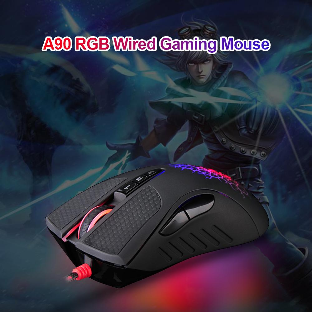 2021 Quang USB Chuột Chơi Game Cho Đẫm Máu A70 A90 4000DPI Nhiều Màu Sắc Chói Chơi Game Có Dây Chuột Game Thủ Chuyên Nghiệp Mouce Cho máy Tính Laptop