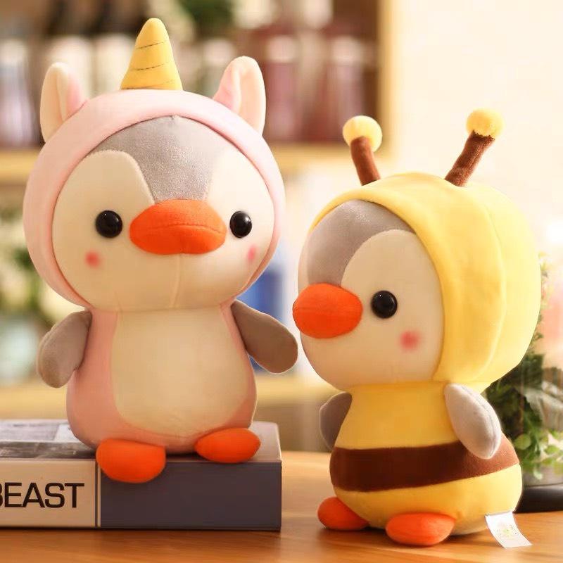 Gấu Bông Cánh Cụt Cosplay Mềm Mịn Size 25 cm 4 Màu Đáng Yêu