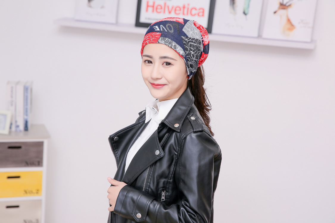 Nón mũ nữ thu đông chụp đầu băng đô turban khăn cổ bịt mặt phiên bản Hàn Quốc dona22102801