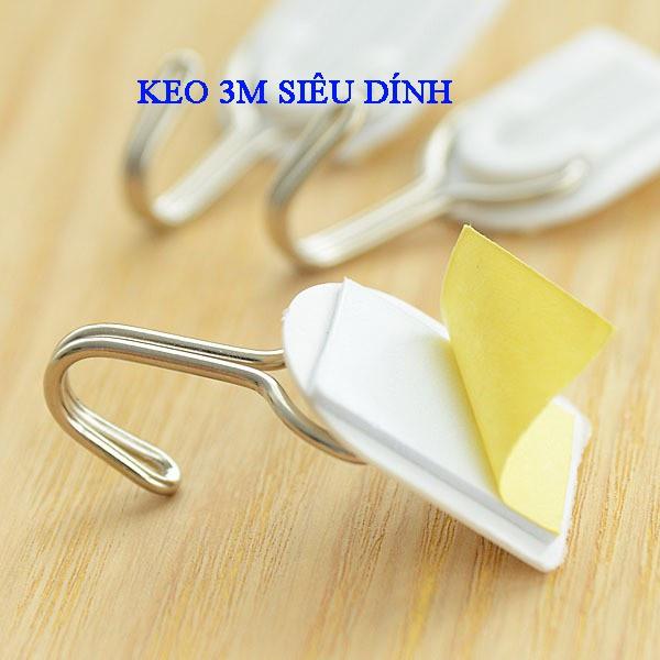 Bộ 6 Móc Dán Tường HOOK, Móc Nhựa Treo Đồ Dính Tường