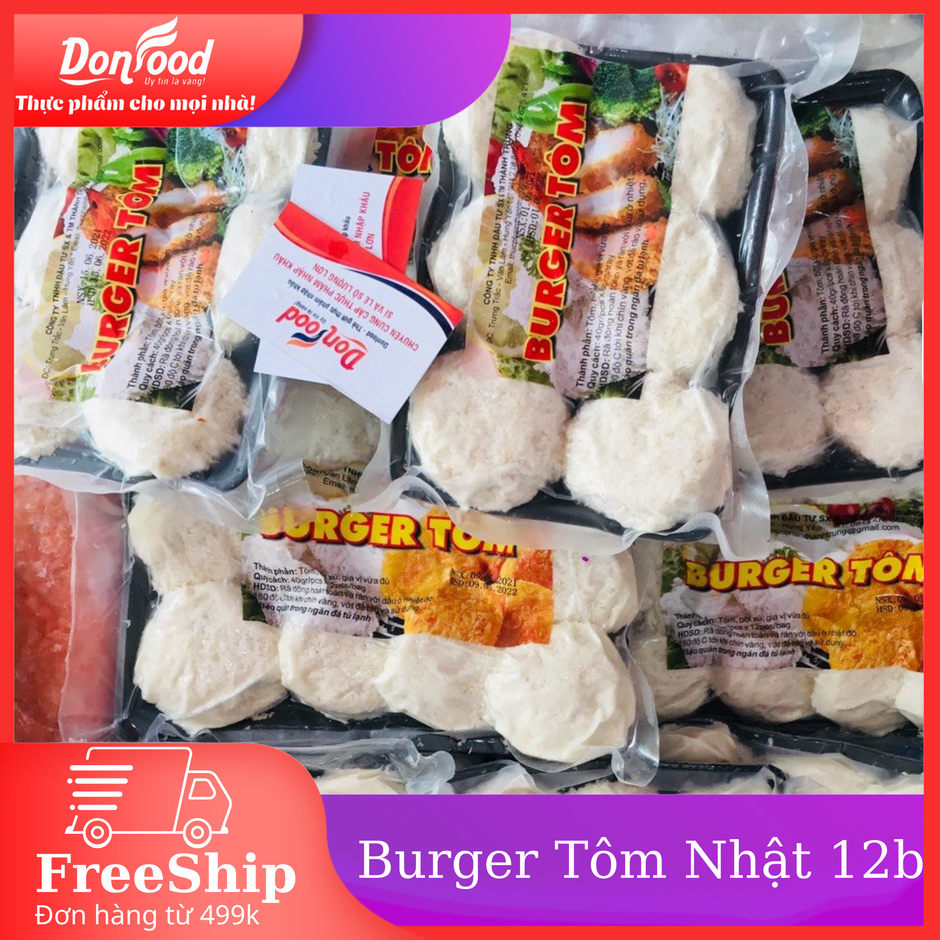 -BurGer Tôm Nhật -12 bánh