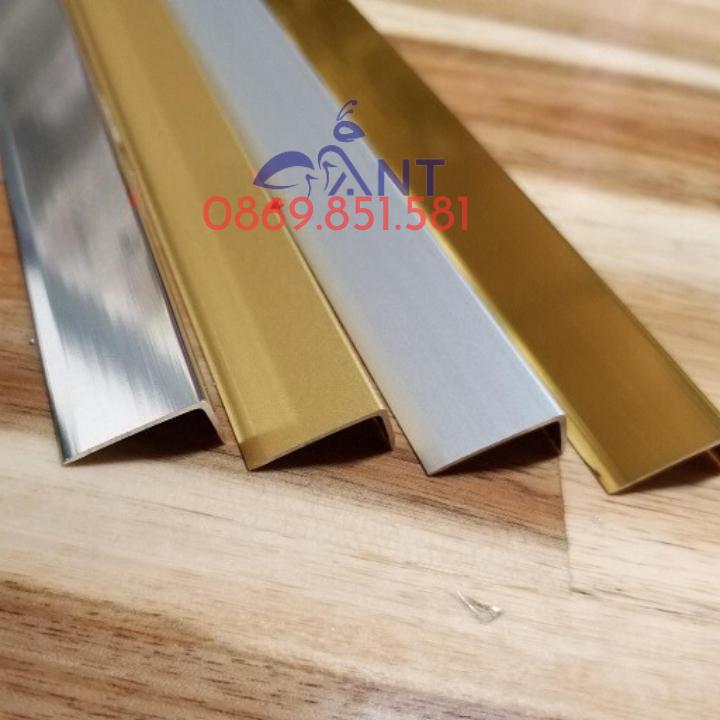 Nẹp nhôm L20x4, nẹp nhôm chữ L, nẹp nhôm, nẹp kết thúc nhôm, nẹp trang trí, nẹp cầu thang, dễ thi công, dày 1li