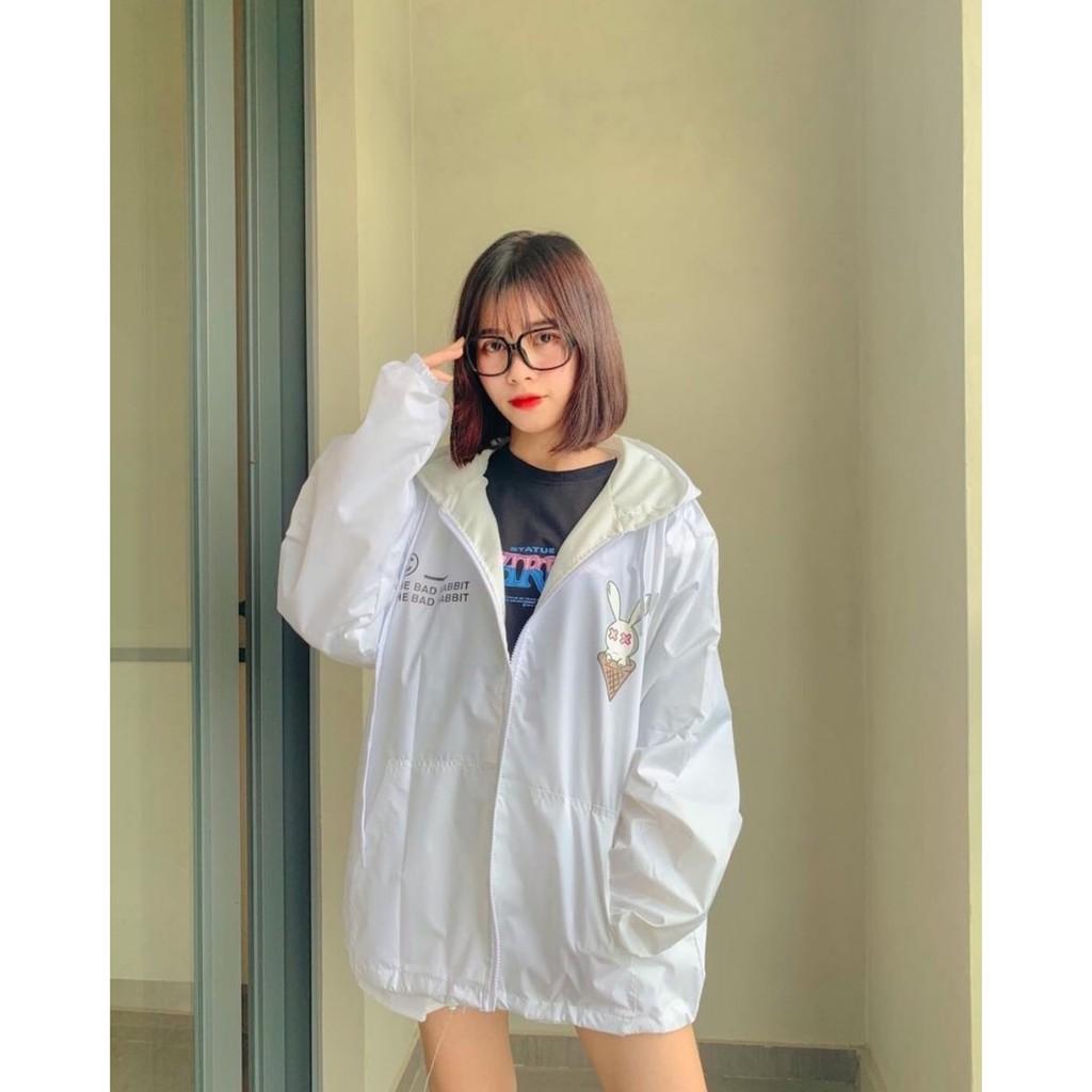 Áo Khoác Dù Unisex - Áo Jacket Bomber Nam Nữ RABBIT 2 Màu Siêu Hot - LP.STORE