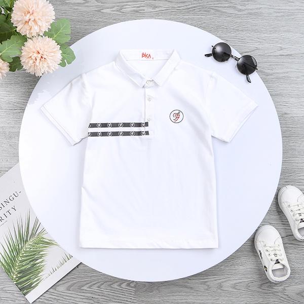 Áo Polo bé trai -Pika kids- Áo có cổ bé trai chất liệu cotton in ff - Quần áo trẻ em từ 10-18kg