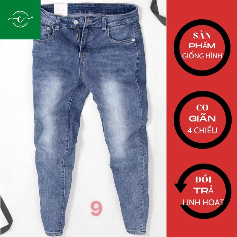 Quần Jean Nam Màu xanh Cao Cấp Không Phai Màu Quần Bò VOZODO 9