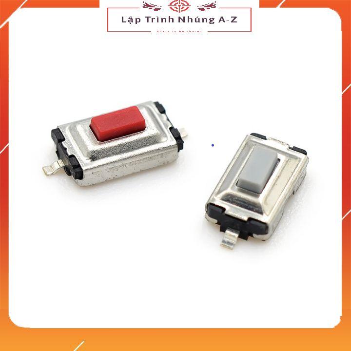 [Lập Trình Nhúng A-Z][G34] Túi 10 Nút nhấn 2 chân SMD 3*6*2.5mm Đầu Trắng/Đỏ