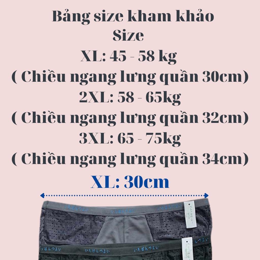 Quần Lót Nam Boxer Cao Cấp Thông Hơi, Thoáng Khí, Cotton Kháng khuẩn, Co giãn tốt QLNB