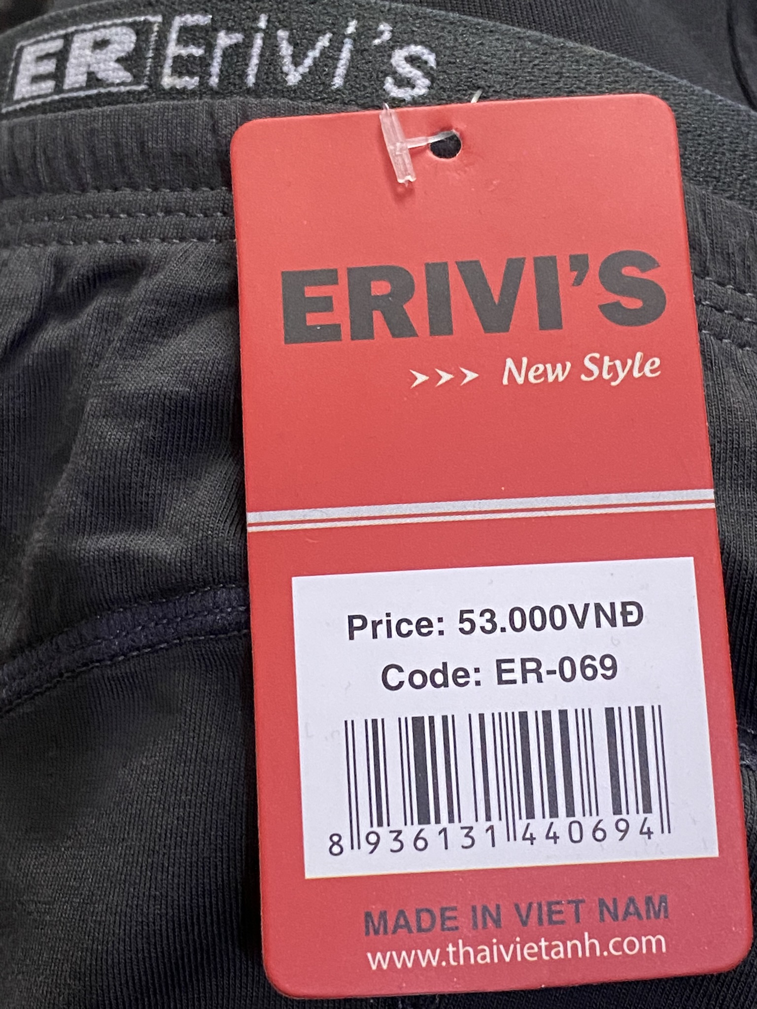 Quần Lót Nam Cotton Lưng Nhỏ Erivi’s 069 – Êm Ái, Gọn Gàng, Mát Lạnh Cả Ngày