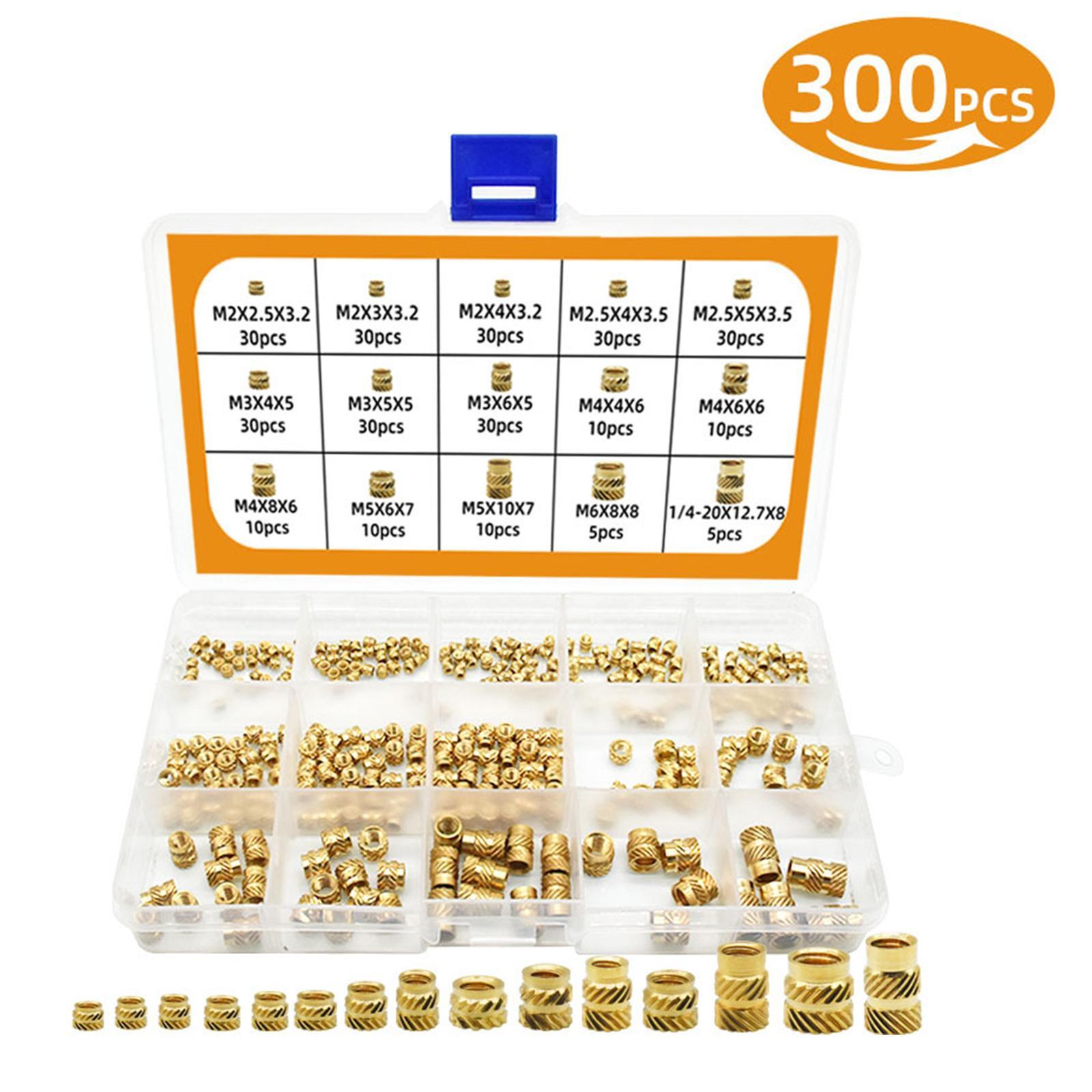M2 M2.5 M3 M4 M5 M6 Copper Female Thread Knurled Nut Assortment Hydraulic Welded Joint Injection Molding for 3D Printing Injection Molding