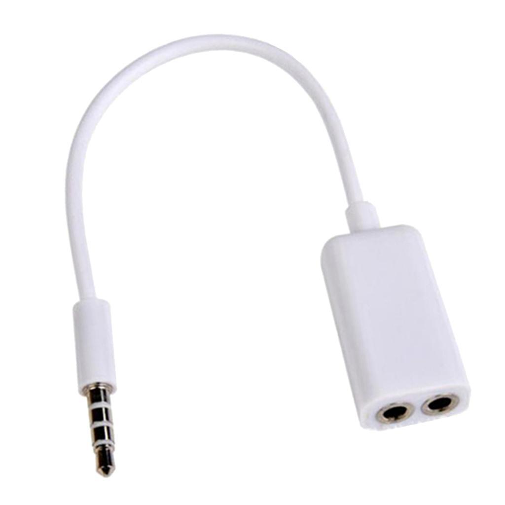 3.5mm Stereo Male Plug to Dual Female Audio Extension Splitter Cable